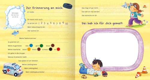 Ars Edition GmbH Kindergarten-Freunde (Fahrzeuge): Freundebuch ab 3 Jahren für Kindergarten und Kita, für Jungen und Mädchen, 4489120919