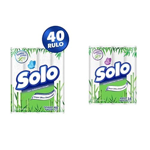 Solo Tuvalet Kağıdı Bambu Katkılı 40'li + Solo Kağıt Havlu Bambu Katkılı 16'lı