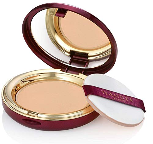Powder Foundation - WANDER BEAUTY WANDERLUST - Medium - Vegan Makeup - Lightweight Powder Foundation Covers Everything, Silky Smooth, Natural, Matte Finish, Sheer to Buildable Full Coverage