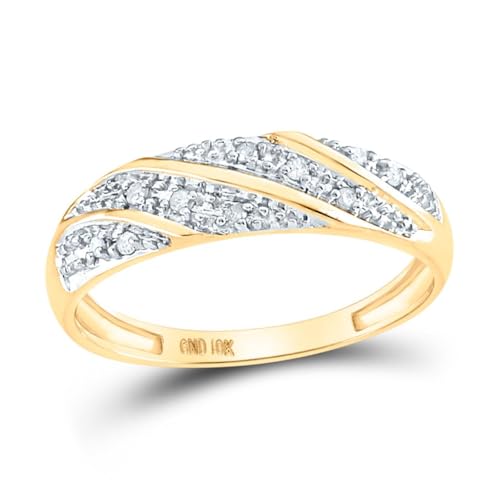 Jewels By Lux 10K Yellow Or White Gold His Hers Round Diamond Square Matching Wedding Set 1/3 Cttw, Womens Size 5-9, Mens Size 8-123