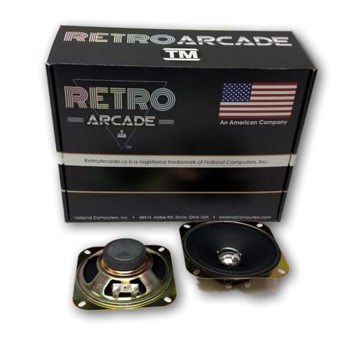 RetroArcade.us One 4'' Round Replacement Jamma Speaker: 5W RMS - 8 ohm