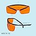 Professional UV Light Safety Glasses - Polycarbonate Shatterproof UVC Protection Goggles for Blocking up to UV 500 Rays and Blue Light - ANSI Z87.1 Approved - Yellow Tint Lens - Large/Over Glasses Fit