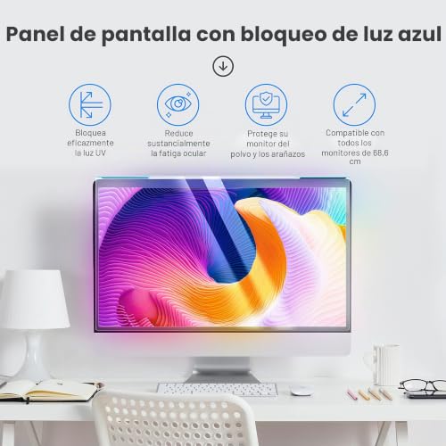Película de bloqueo de luz azul anti-UV para PC de escritorio 27" 3