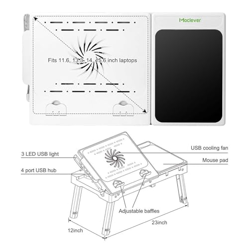 Base ajustable para laptop con ventilador y mouse pad miniatura 4