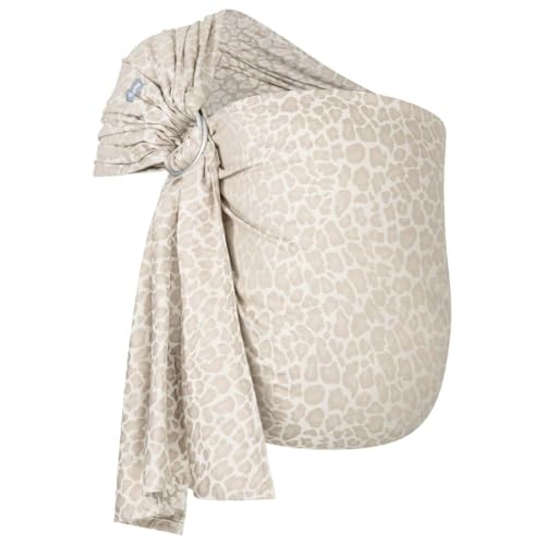 Hoppediz Ring-Sling Babytragetuch ab Geburt, Tragetuch mit Ringen, Hüfttrage, kbA Baumwolle, Design Kigali