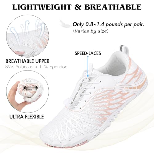 Image of Hike Barefoot Shoes for Women Men Non-Slip Breathable Walking Shoes Wide Toe Box Comfortable Athletic Footwear