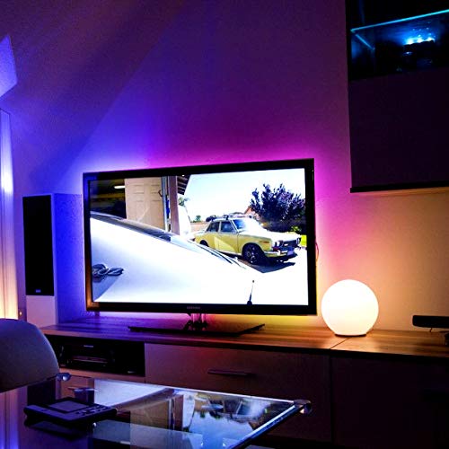 Image of phopollo 5050 LED Strip Lights, 25ft Led Lights for Bedroom with 44 Keys IR Remote Controller and 12V Power Supply