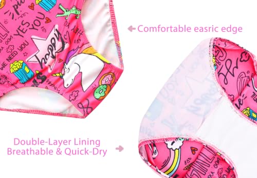Image of Girls Swimsuits One-Piece Bathing Suits Multicolor Kids Sport Summer Beach Swimwear for 2-10 Years Old