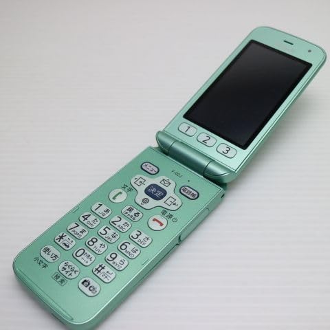 docomo　F-02J　らくらくホン　ガラホ　富士通　ミントグリーン らくらくシリーズ 【美品】らくらくホン F-02J ミントグリーン ドコモ