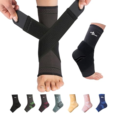 Jupiter Foot Sleeve (Pair) with Compression Wrap, Ankle Brace For Arch, Ankle...