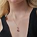 Gem Stone King 3/4 Cttw Diamond and Gemstone Birthstone Dust Hourglass Pendant Necklace For Women | 925 Sterling Silver | Fine Jewelry Gifts for Her Mom Women Wife | With 18 Inch Silver Chain