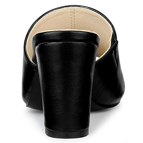 Allegra K Women's Slip on Block Heel Slide Sandals4