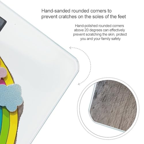 Báscula Digital Pequeña Arcoíris para Peso Corporal miniatura 4