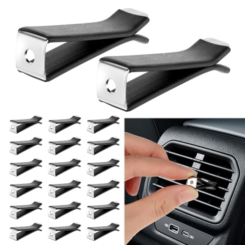 Image of Vent Clips for Freshies, 20 Pcs Auto Air Conditioner Outlet Clips Black Car Air Freshener Outlet Clip for Automotive Decoration