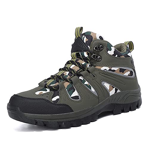 PDUEX Thermal Products Mountaineering Shoes Outdoor high Shoes Hiking Shoes Cross Country Running Shoes Men's Shoes to Protect Your feet (Color : Camouflage, Size : 11)