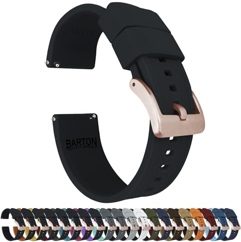 Image of BARTON Elite Silicone Watch Bands - Gold Buckle Quick Release