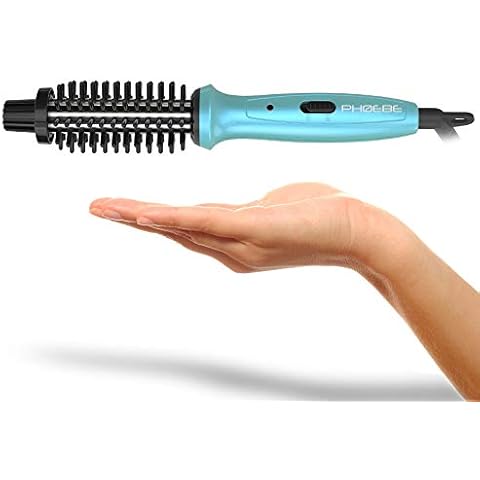 PHOEBE Mini Curling Iron Brush for Travel and Short Hair Cover
