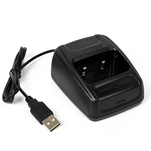 tecmac USB Charger Adapter for Baofeng BF-888s, 777s, 666s (Black)