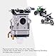 GOOFIT 15mm Vergaser Ersatz für 47ccm 49ccm 2-Takt Mini pocketbike Quad Chopper Roller Scooter Motor