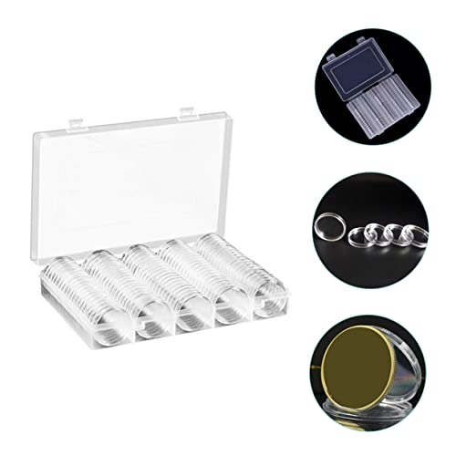 Caja transparente para colección de monedas 100 piezas miniatura 3
