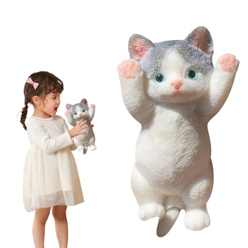 Squishy Cat Toy, Juguete Antiestrés Grande FuFu Squishy, Fufu Squishy Juguetes para apretar el Gato, Juguete antiestrés para aliviar el estrés y la ansiedad para niños y Adultos, 20 x 10 cm