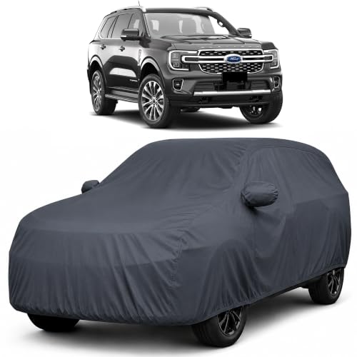 Image of Autofact Car Cover for Endeavour 2016-2021 | All Weather Waterproof Full Body Car Cover | Light-Weight Triple-Stitched Outdoor Shield with UV Protection, Dustproof & Heat-Resistant
