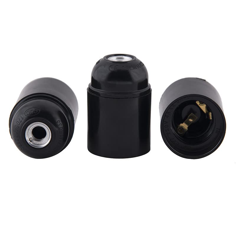 The Decor Nest Edison Screw Holder, E27 Type for Pendants, Filament Bulbs and Wall Lamps (Black) - Pack of 3 Pieces-image-17