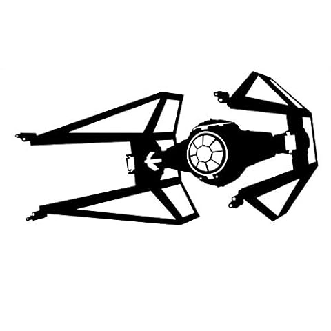 Blk T.I.E Interceptor Saber Decal Vinyl Sticker Graphics|UR Impressions|for Car Truck SUV Van Wall Window Laptop|Black|5.5 X 3.2 Inch|URI551 Cover