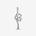 PANDORA Sparkling Wishbone Heart Ring - Stackable Ring for Women - Sterling Silver with Clear Cubic Zirconia - Size 7.5 - With Gift Box