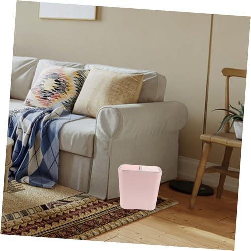 Caneca de Basura Rosada con Doble Compartimento y Tapa miniatura 5
