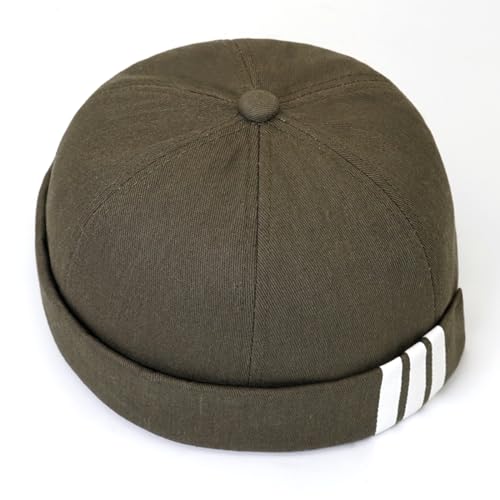 Image of Dome Brimless Hats for Women Men Beanie Docker Cap Sailor Skull Cap