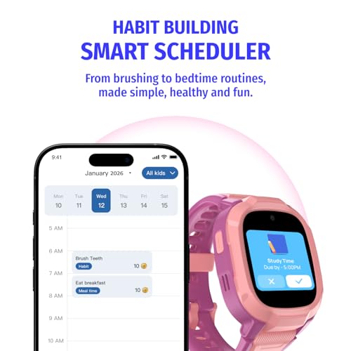 Image of Noise Junior Explorer 2 Smart Watch for Kids with 4G SIM Compatible, 2-Way Video & Voice Calling, Geofencing, Real Time Location Monitoring via Google Maps, IP68, SOS Emergency Alerts (Power Pixel)