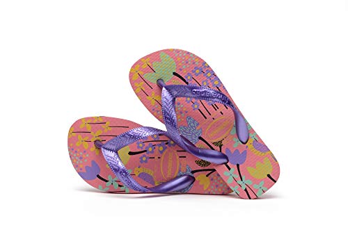 Chinelo Flores, Havaianas, Meninas, Rosa Porcelana, 27/28