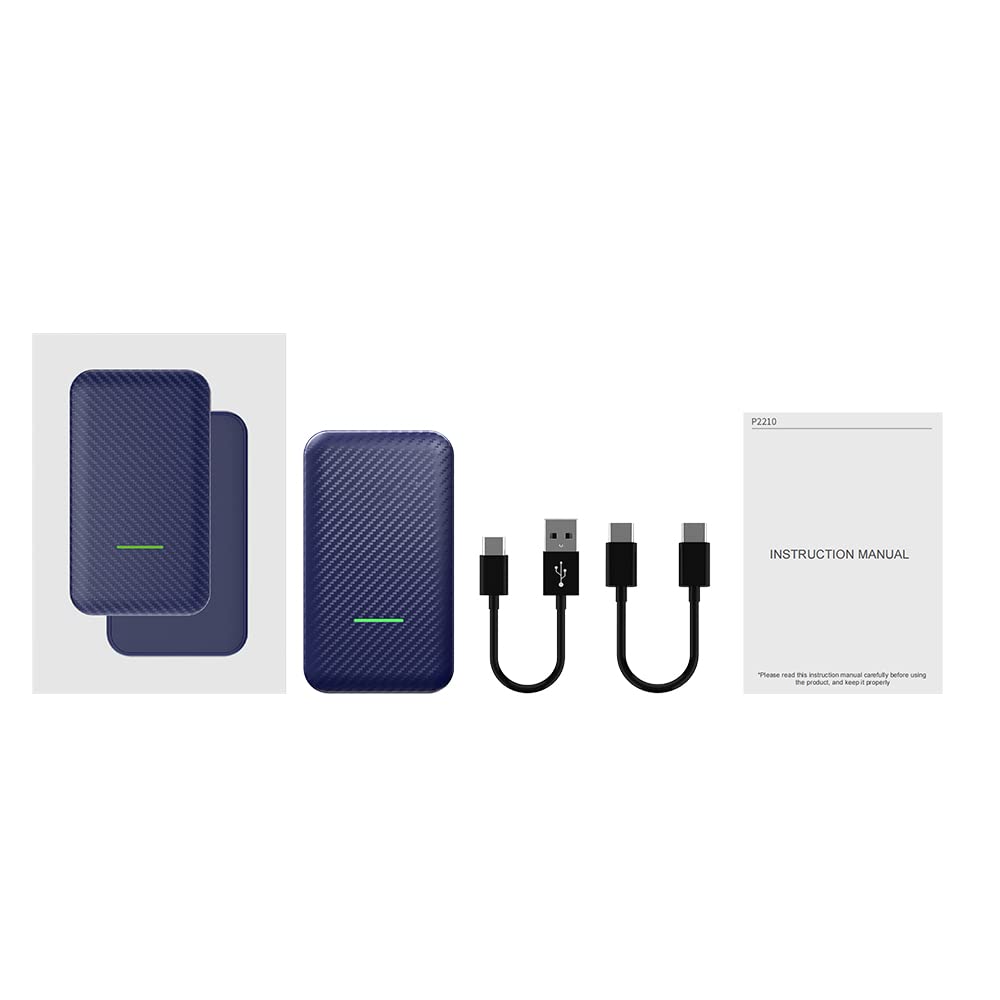 Adattatore Wireless CarPlay Android Auto 2 in 1, CPC200-CP2A 4.0, da CarPlay Cablato a Wireless, Plug & Play, Connessione Automatica, USB-A/USB-C, Blu