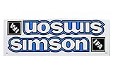 Modellzuordnung: Simson Aufkleber Simson IFA, 21x3,1cm, weiß blau und schwarz weiß für Tank