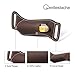 Gentlestache Leather Knife Sheaths for Belt, Pocket Knife Holder, EDC Sheath for Folding, Compact Draw Knife Holster Dark Brown
