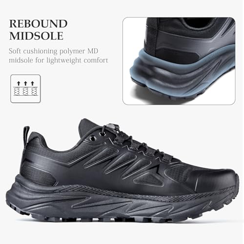 SRA Men's Trail Running Shoes Lightweight Breathable Hiking Running Shoe with Cushioned Soles Training Outdoor Athletic Snearkers Comfortable Walking Shoes for Men3