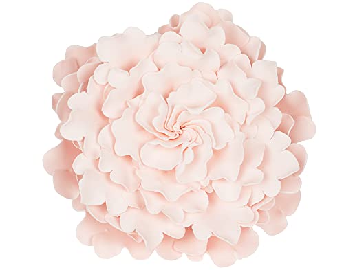 O'Creme Gumpaste Ruffled Peony 5 Inch Pastel Pink - Edible Flower for Cake Decorating - Sugar Paste Flower Decoration for Cakes, Cupcake Toppers - Birthday Party, Wedding, Valentines Day, Shower
