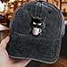 Grumpy Cat Coffee Cap, Feral but Fashionable Cat Hat Edition, Coffees Cats Snapback Hat, Baseball Caps Adjustable Unisex (Black)