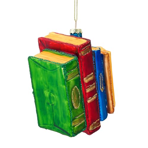 Joiedomi Weihnachtsbuch-Glasornament, traditionelles Weihnachtsglas...