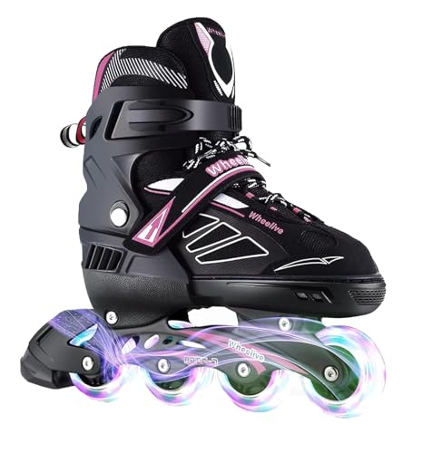 Wheelive Inline Skates für Kinder, Verstellbar Inliner für Jugendliche & Erwachsene in Versch,...