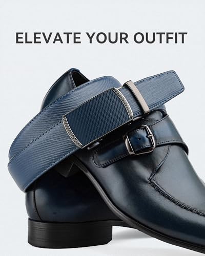Image of MILORDE Men's Leather Ratchet Belt - 35mm - Customizable Fit