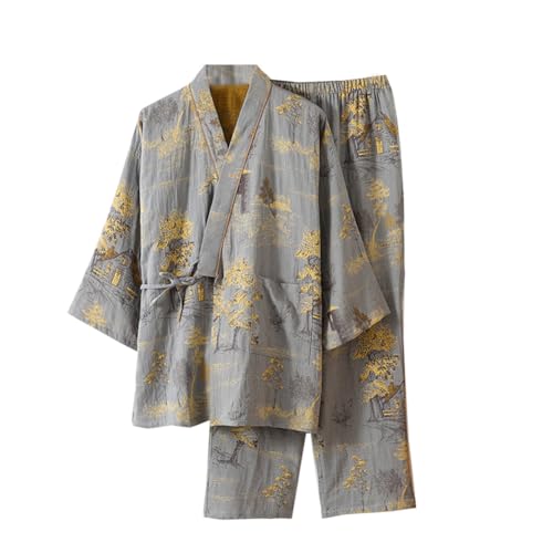 OWLONLINE Pyjama Japonais Ample pour Homme Taille XL -F6