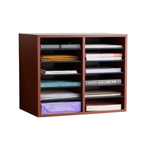 Safco Wooden Paper and Mail Organizer for Home Office and Classroom, Adjustable...