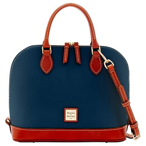Dooney & Bourke Handbag, Pebble Grain Zip Zip Satchel - Blue Cover