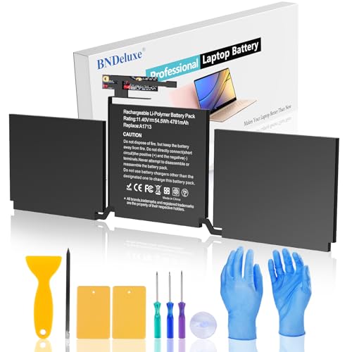 BNDeluxe MacBook Pro A1708 A1713Batteria di ricambio per 13-Zoll A1708(2016,2017) A2159(2019) A2289(2020) A2338(2020,2022) EMC 3301 3164 2978 A11164 713 A. 2171Batteria