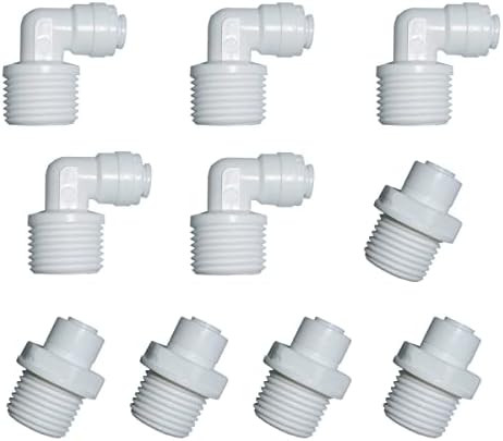 5pcs Conector Rápido Rosca 90 Grados Para Tubo Manguera Neumáticos DPL