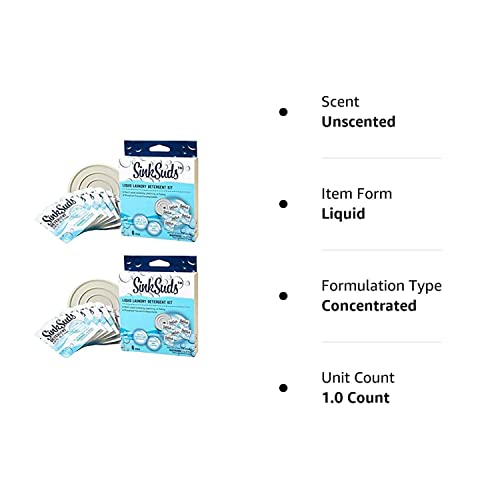 SinkSuds Laundry Detergent Travel Size Liquid Soap TSA