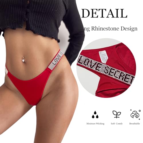 Meshal Sexy G-string Thongs for Women Cotton Panties T Back Underpants 5Pack Hipster2