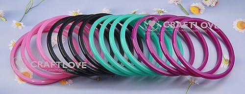 CRAFT LOVE Plastic Round Multicolor Bangle Set3